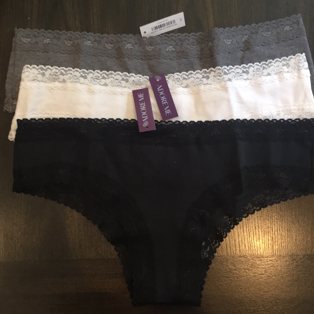 Adore Me Cotton Bikini Panties 3 Pack NWT